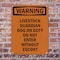 Signmission Livestock Guardian Dog On Duty OSHA Warning Sign, Plastic, 7in W x 10in L, 2PK OS-2PACK-WS-P-710-V-13307 - alternate 5